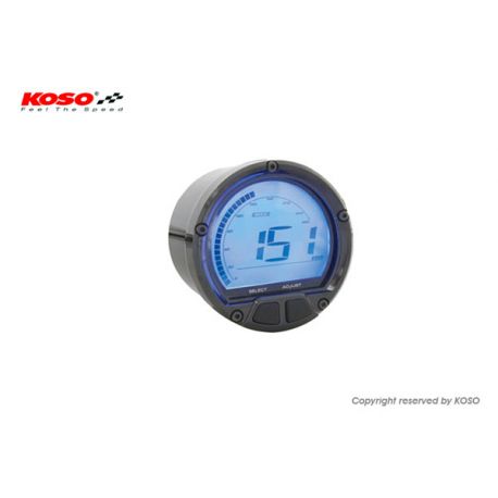 Compte-tours et thermomètre KOSO D55 DL-02R LCD