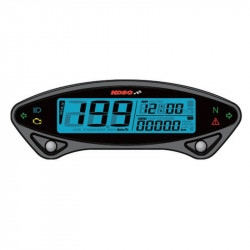 Compteur de vitesse KOSO DB EX-02 universel avec voltmètre et compteur d'heure