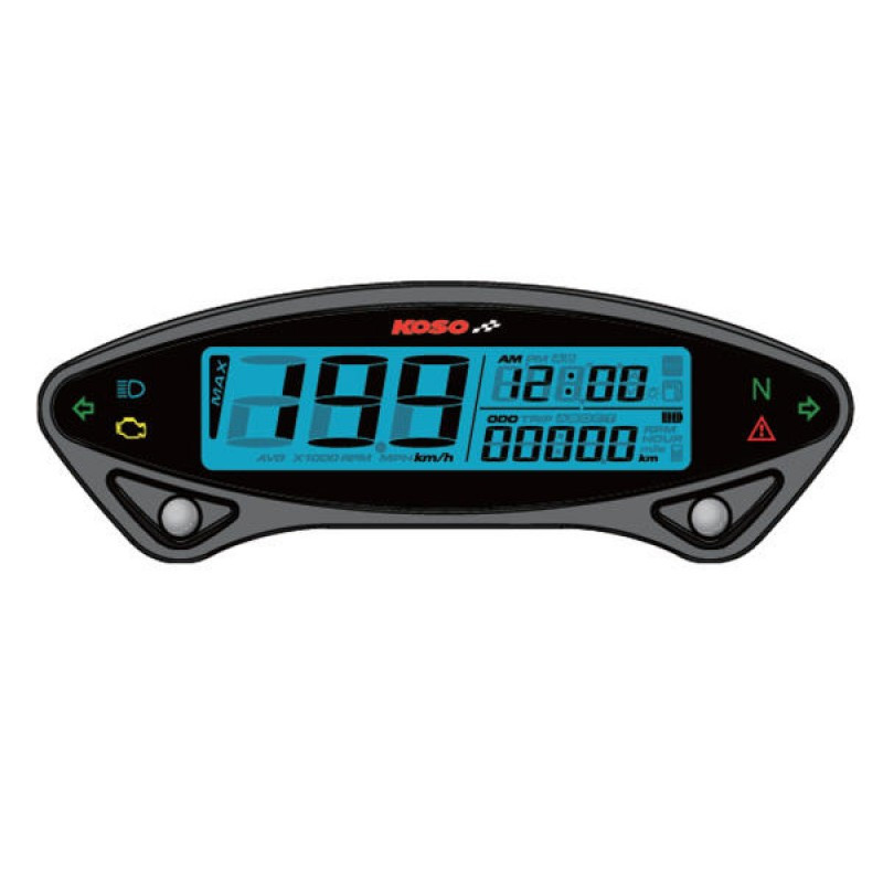 Compteur de vitesse KOSO DB EX-02 universel voltmètre et compteur d'heure